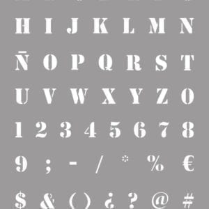 Stencil st-23 alphabet