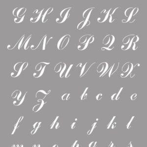 Stencil st-24 romantic alphabet