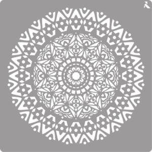 Stencil la pajarita 06 mandala 40x40