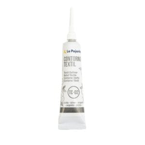 Textil contorno metalizado plata