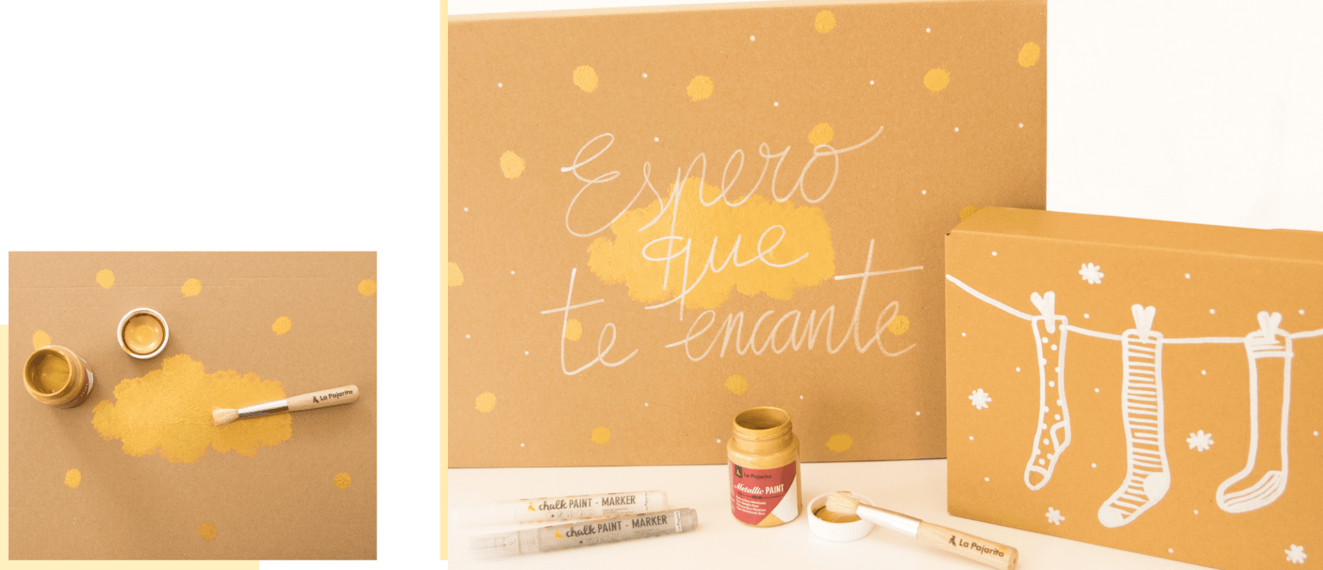 Decoración regalos con stencil - Pinturas La Pajarita