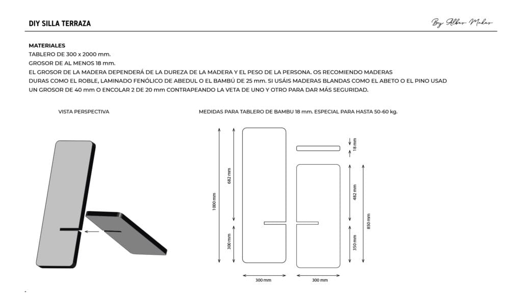 PLANS DE CHAISE ALBERMARKER