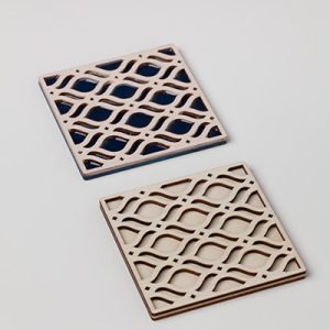 Posavasos de madera para resina epoxi Celosía