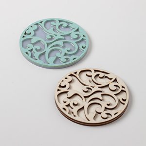 Posavasos de madera para resina epoxi Damasco
