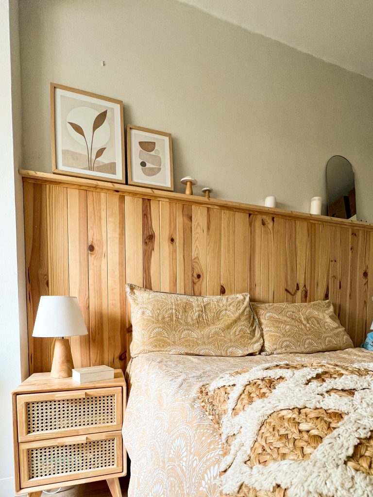 One option to cover your wall is to put a wooden frieze