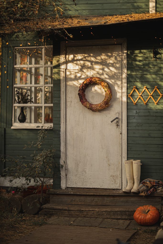 Decorazione per porta di Halloween in stile autunnale